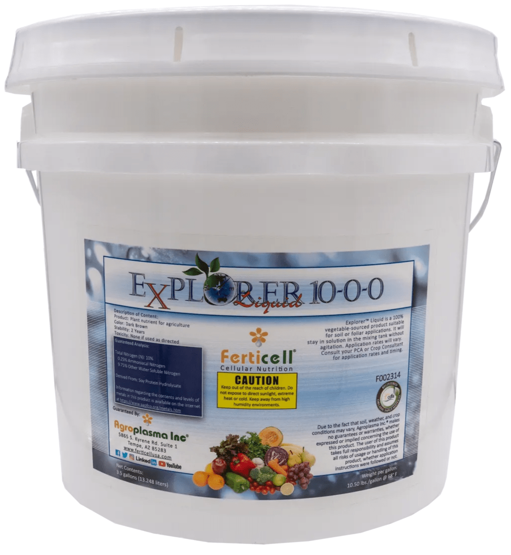 plant nutrient fertilizer Ferticell Explorer Liquid 10-0-0 3.5 to 275 Gallon