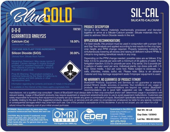 Apical Crop Science Amendment 46lbs BlueGold® Sil-Cal