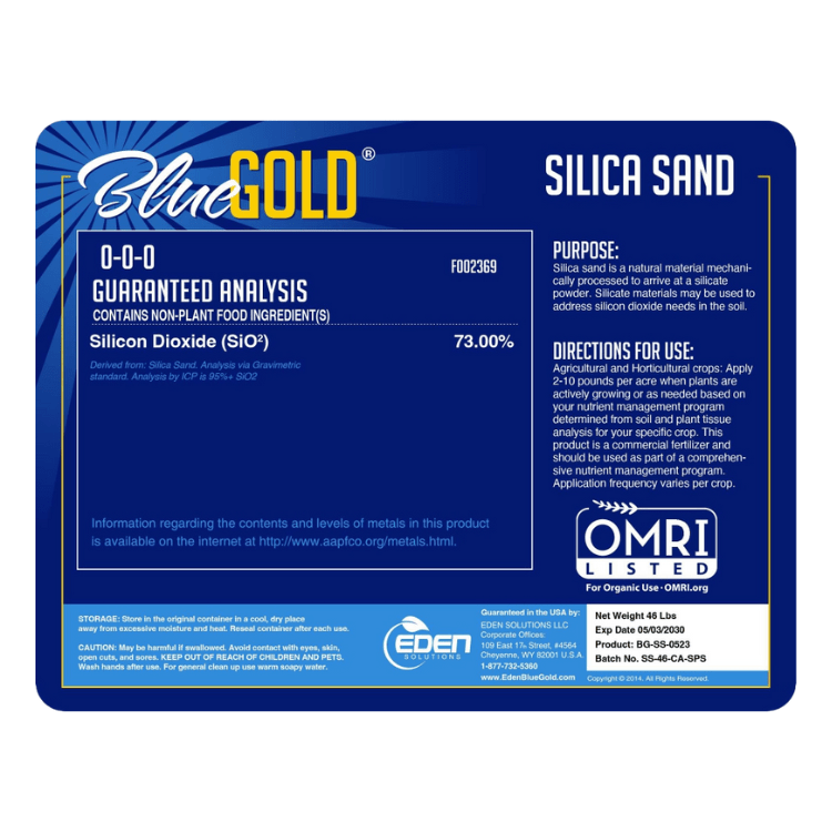 Apical Crop Science Amendment 46lbs BlueGold® Silica Sand