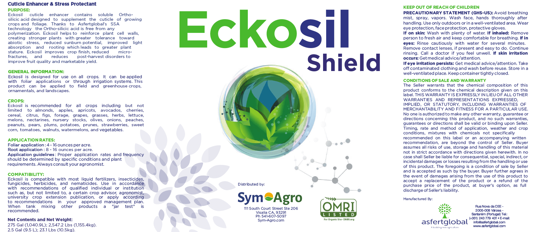 Apical Crop Science Crop Protection 2.5 gal Eckosil Shield