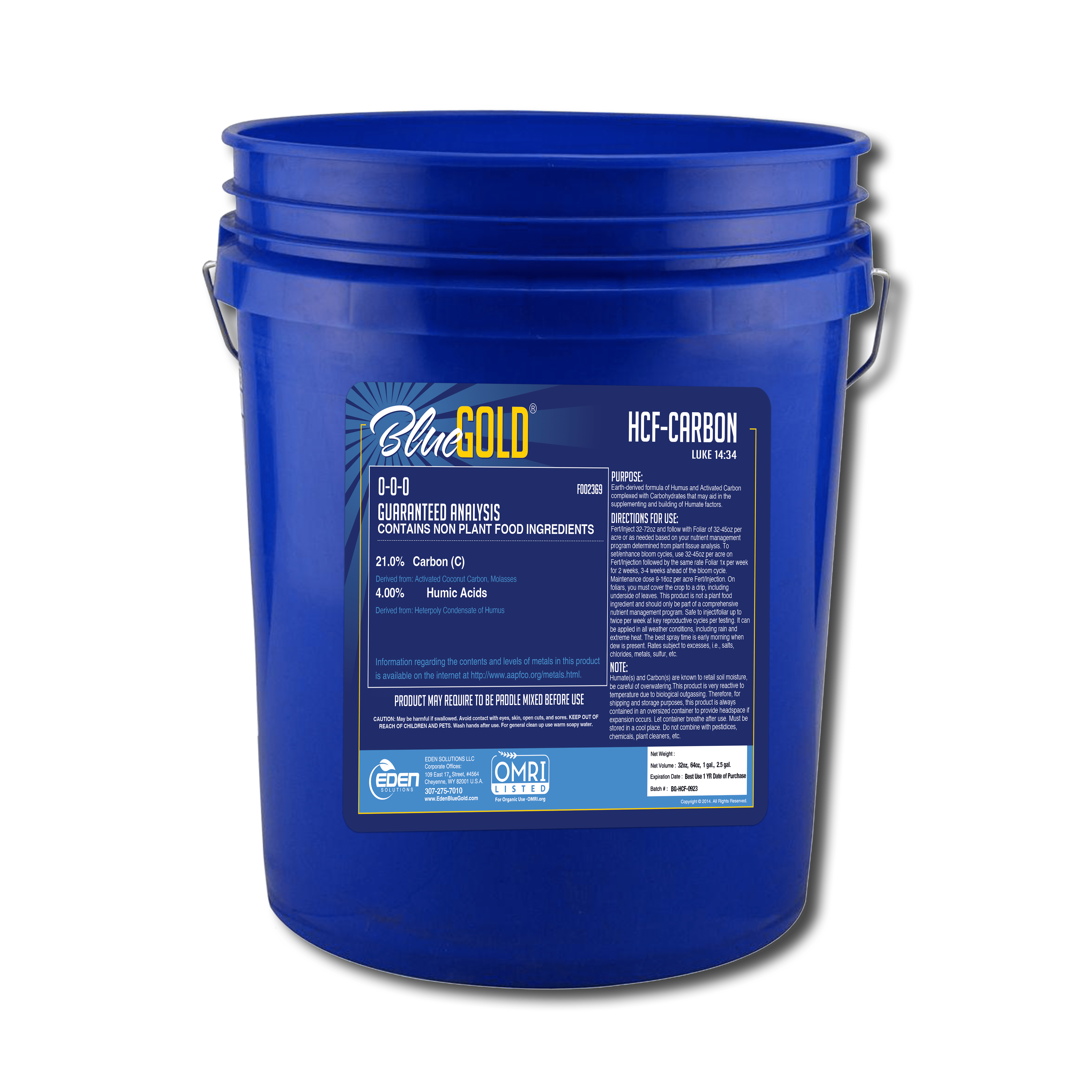 Apical Crop Science Liquid fertilizer Eden HCF Carbon