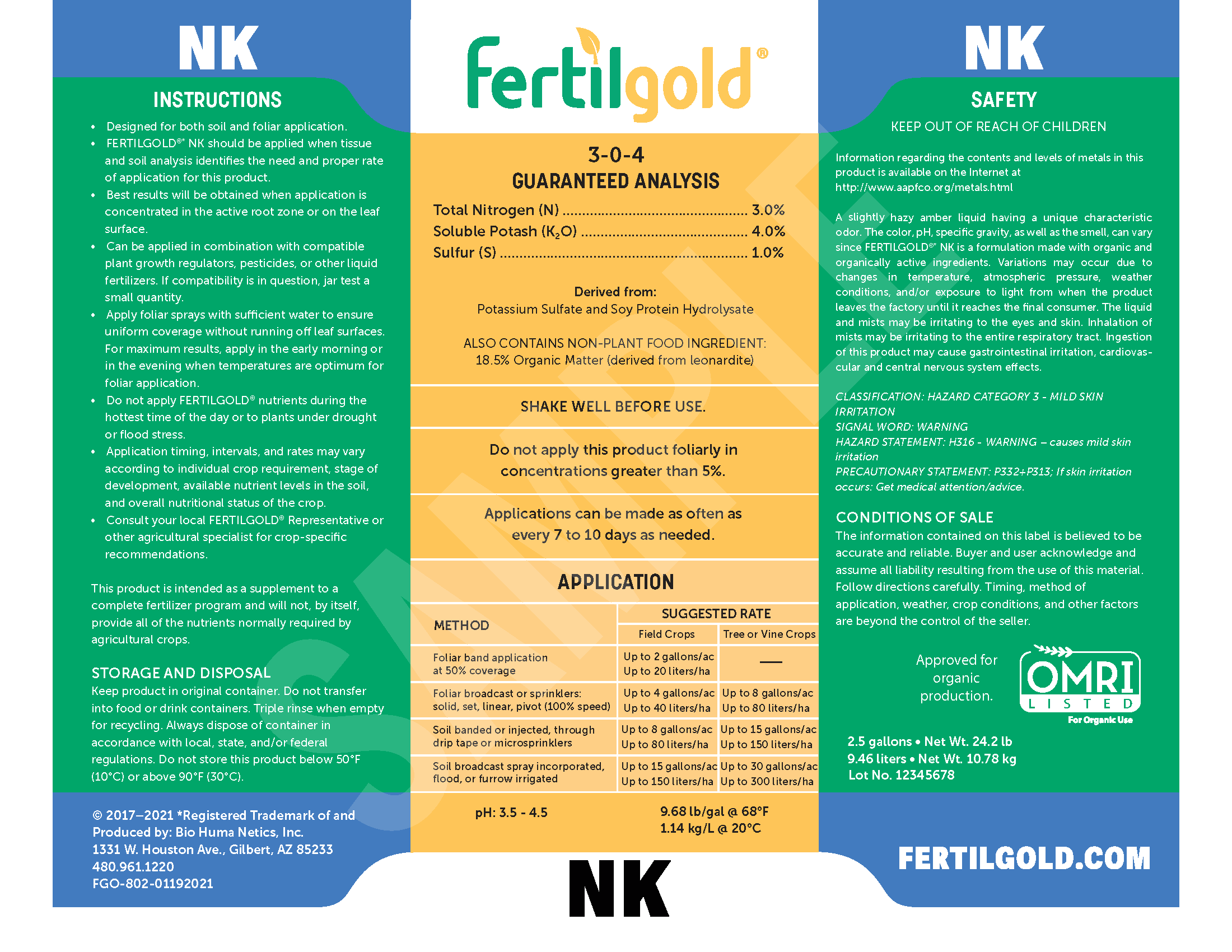 Fertilgold Fertilgold NK (Nitrogen/Potassium)
