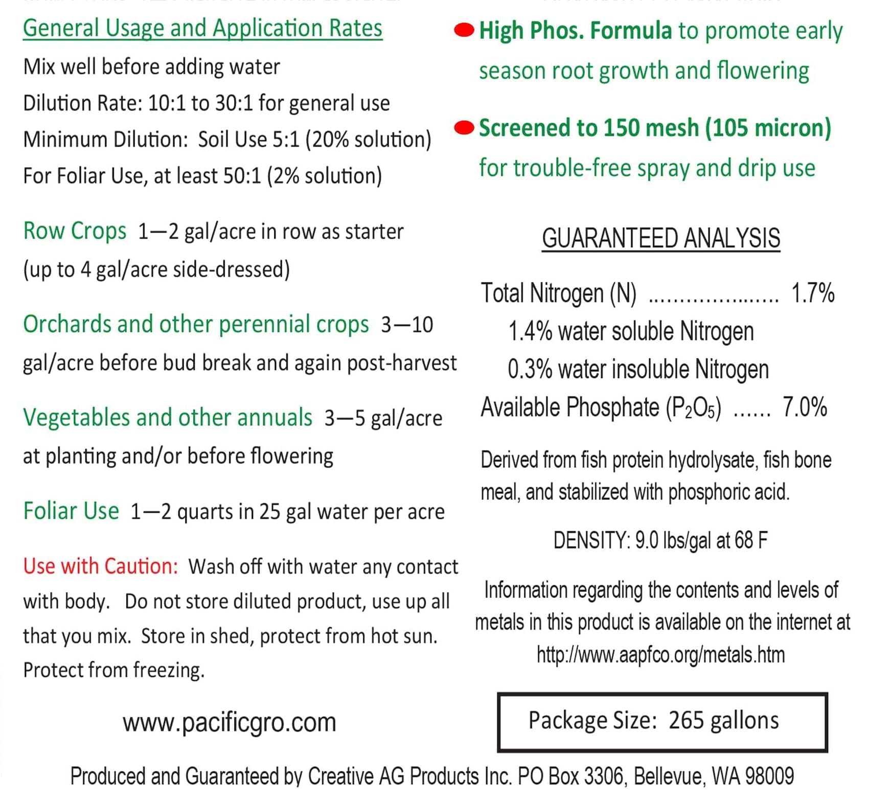 Pacific Gro Pacific Gro Sea Phos 1.7-7-0