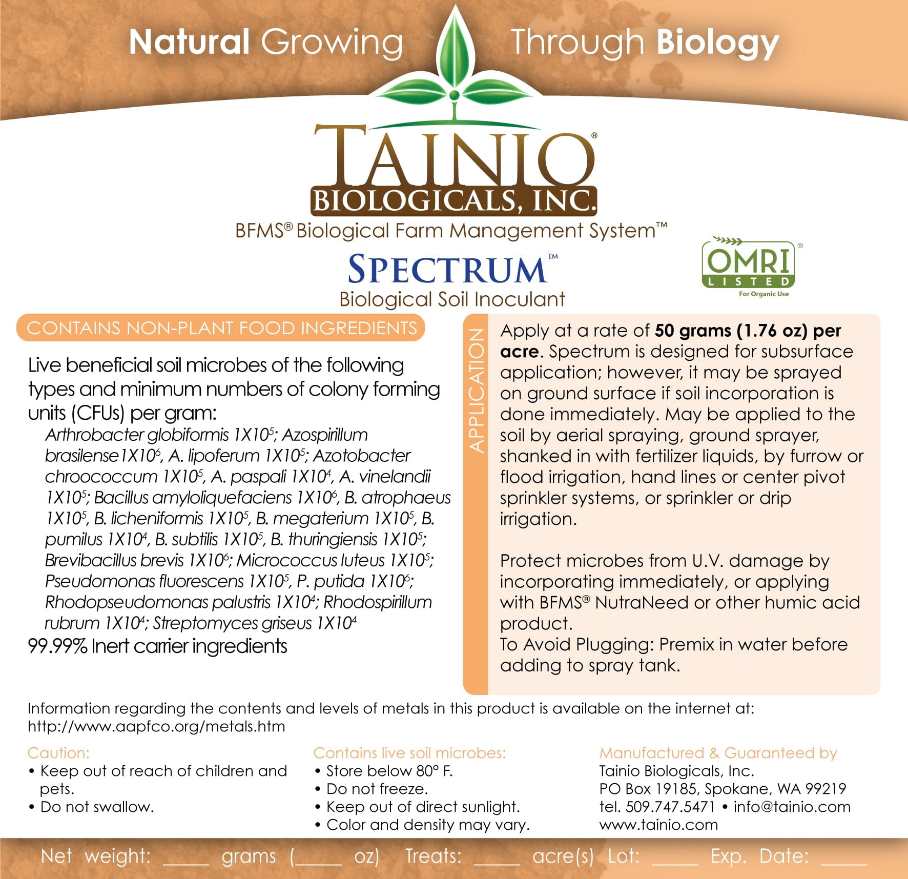 Tainio Tainio Spectrum Soil Inoculant