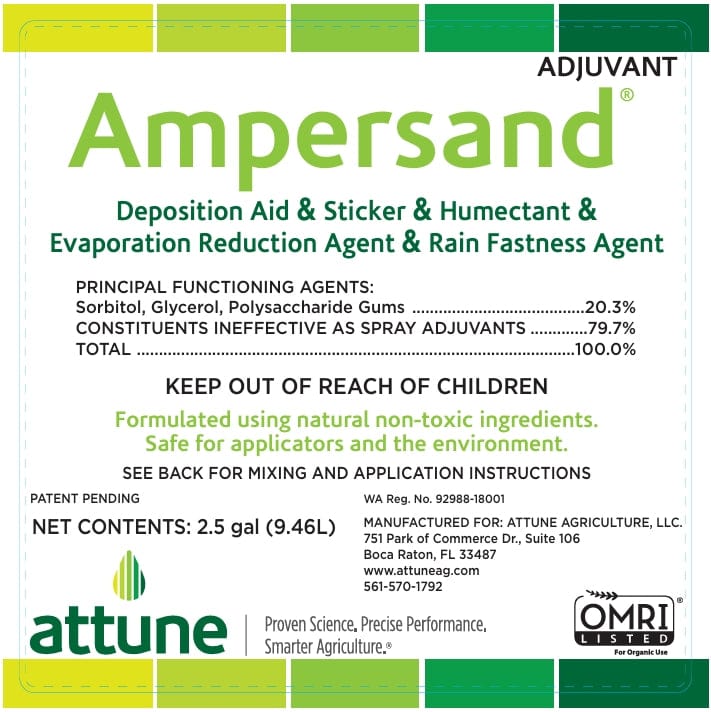 Adjuvants Adjuvants 2.5 gallon Attune Ampersand