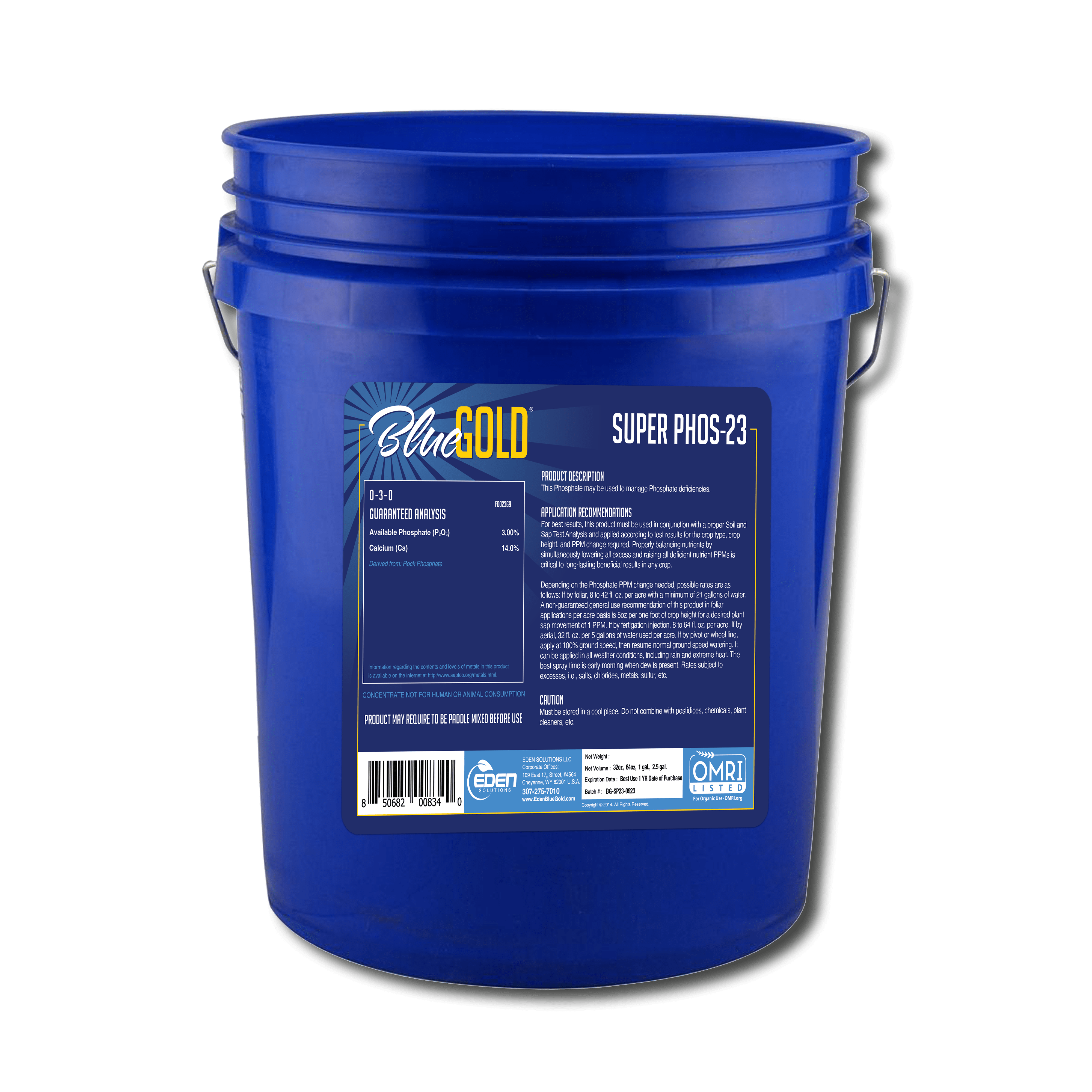 Eden Solutions, LLC Fertilizer BlueGold® Super Phos-23