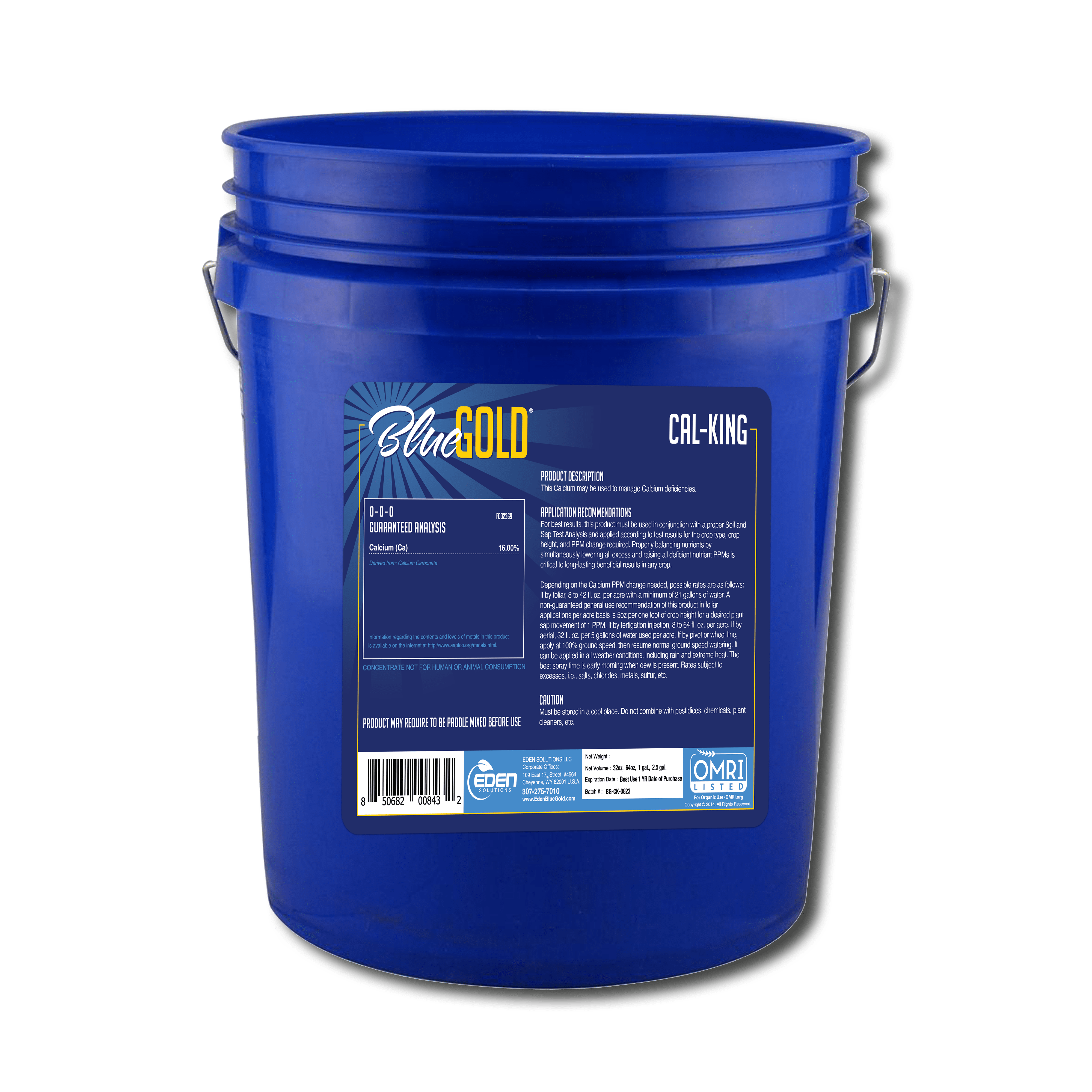 Eden Solutions, LLC Mineral BlueGold® Cal-King