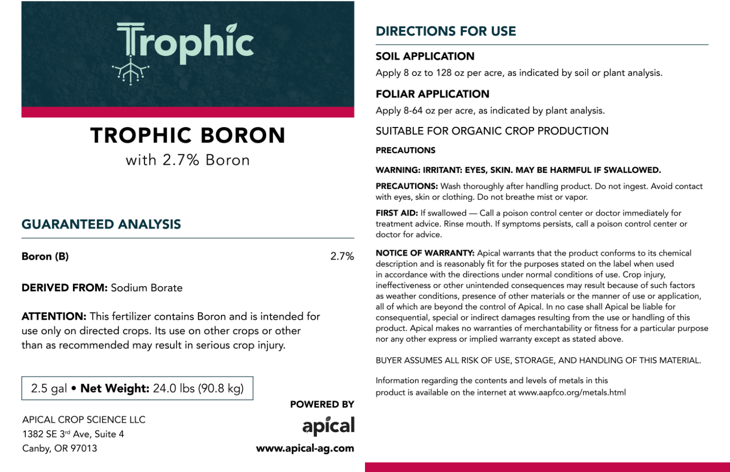 Trophic Mineral Trophic Boron