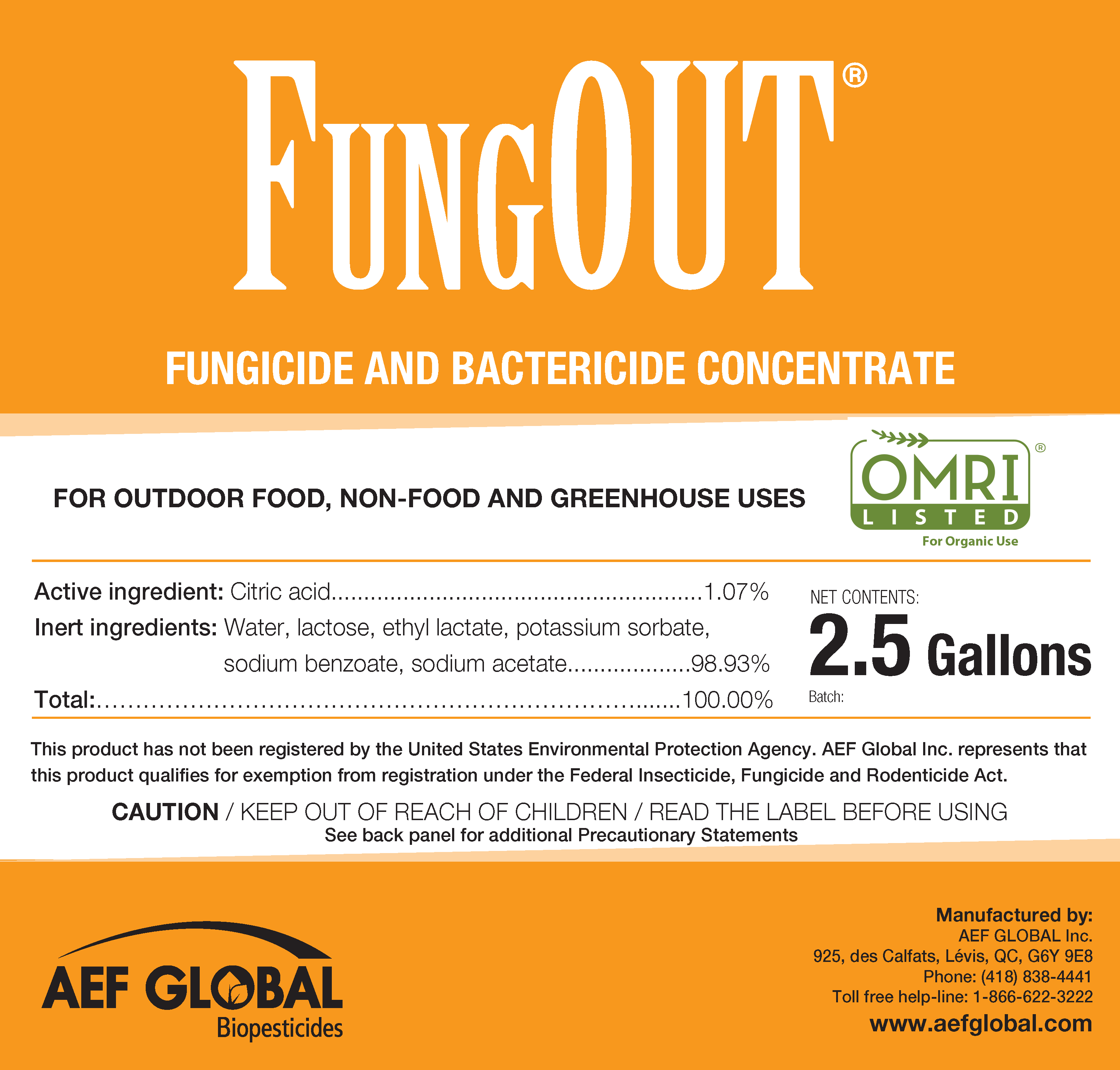 AEF Global FungOUT (2.5 gal)