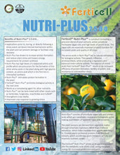 Load image into Gallery viewer, AgroPlasmaUSA Ferticell Nutri-Plus 2.5-0-0