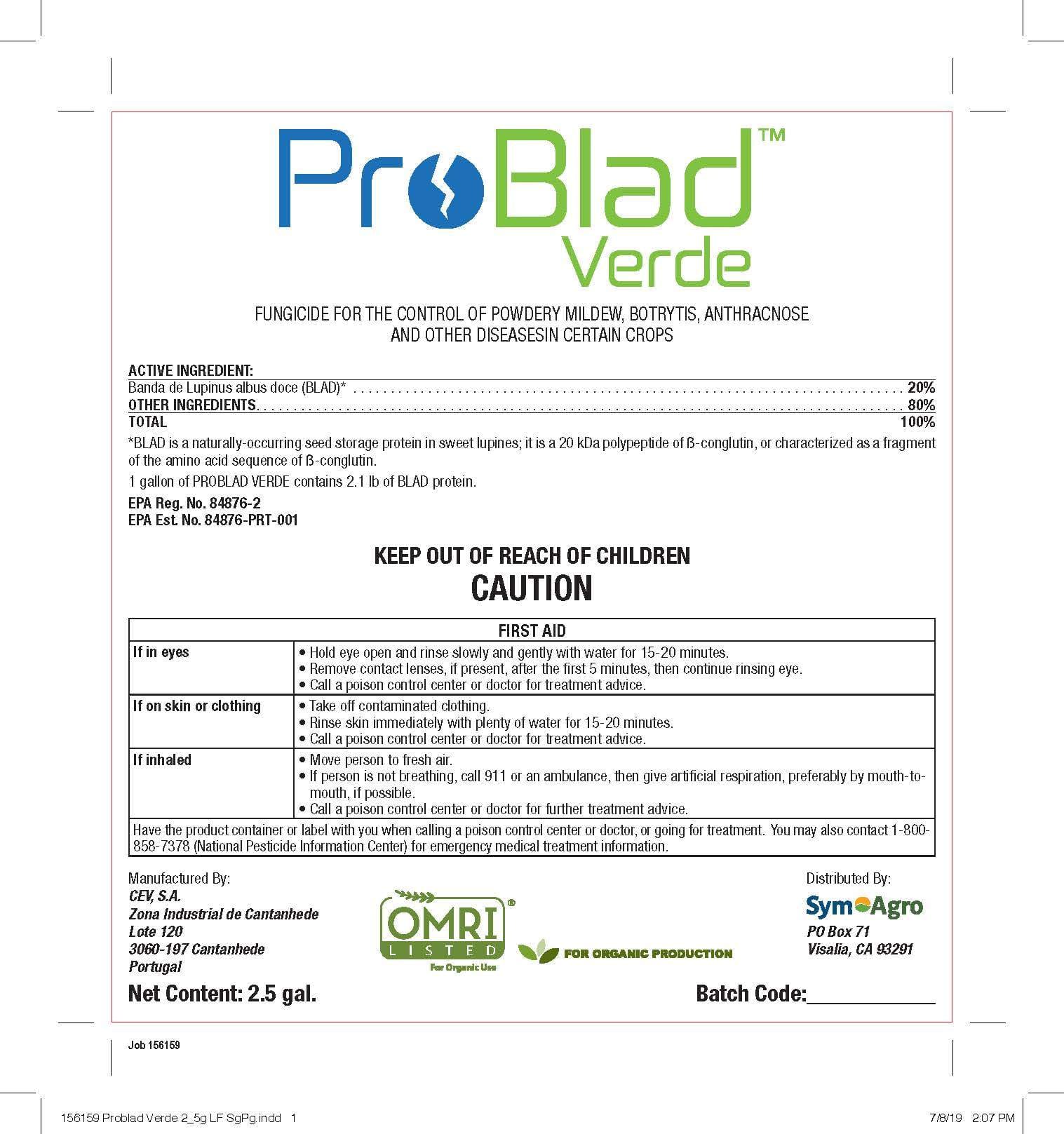ProBlad Verde - Label