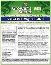 Load image into Gallery viewer, Growers Secret Grower&#39;s Secret VitalVit Mg 3.5-0-0 Magnesium