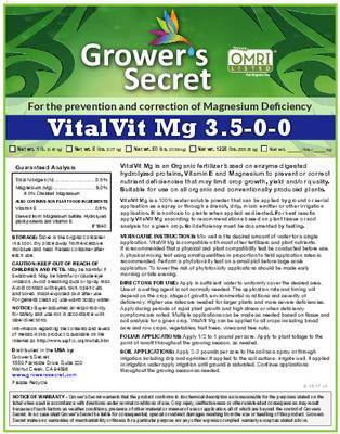 Growers Secret Grower's Secret VitalVit Mg 3.5-0-0 Magnesium