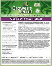 Load image into Gallery viewer, Growers Secret Grower&#39;s Secret VitalVit Zn 5-0-0 Zinc
