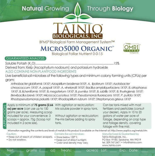 Tainio Tainio Micro 5000 Organic – Beneficial Microbes and Plant Nutrients