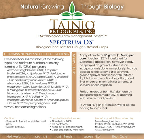 Tainio Tainio Spectrum DS (Formerly Spectrum Extra) – Biological Inoculant for Drought-Stressed Soils